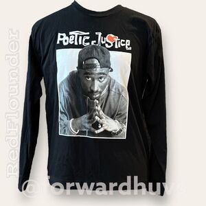 Poetic Justice Tupac Shakur Longsleeve T-shirt Size Kids Large.